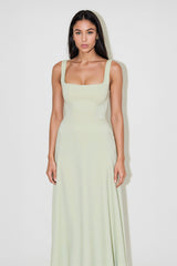 Nomi™ | Abito Midi con Scollo Quadrato