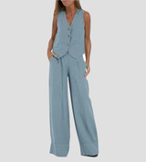 Ella | Set di pantaloni larghi con gilet (quasi esaurito)