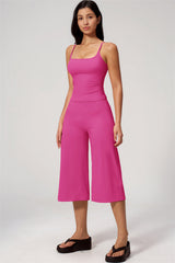 Nexus - Completo Top a Spalline e Pantaloni Corti a Gamba Larga per Donna
