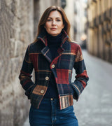 Maura | Cappotto Caldo a Quadri Vintage, uno Stile Senza Tempo da Donna