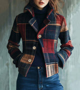 Maura | Cappotto Caldo a Quadri Vintage, uno Stile Senza Tempo da Donna