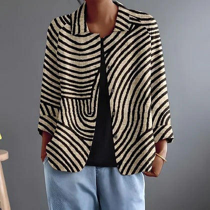 Nicolien | Blazer Elegante a Righe per Donna