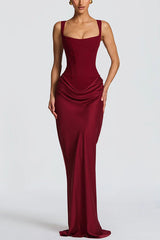 Leonor ❘ Abito maxi con scollo quadrado