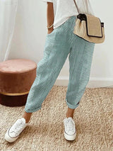Kae | Pantaloni in cotone a righe