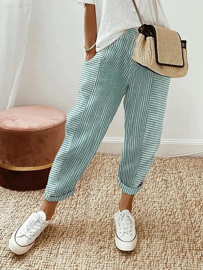 Kae | Pantaloni in cotone a righe