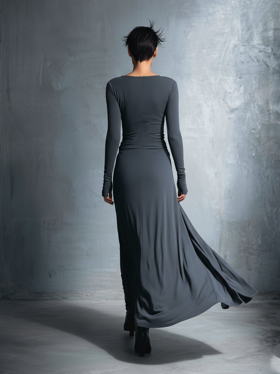 Naiara ❘ Abito maxi con nó laterale da donna