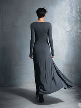 Naiara ❘ Abito maxi con nó laterale da donna