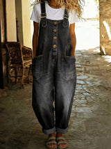 Rocio | Tuta in Denim Casual con Fibbia Regolabile da Donna