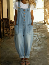 Rocio | Tuta in Denim Casual con Fibbia Regolabile da Donna