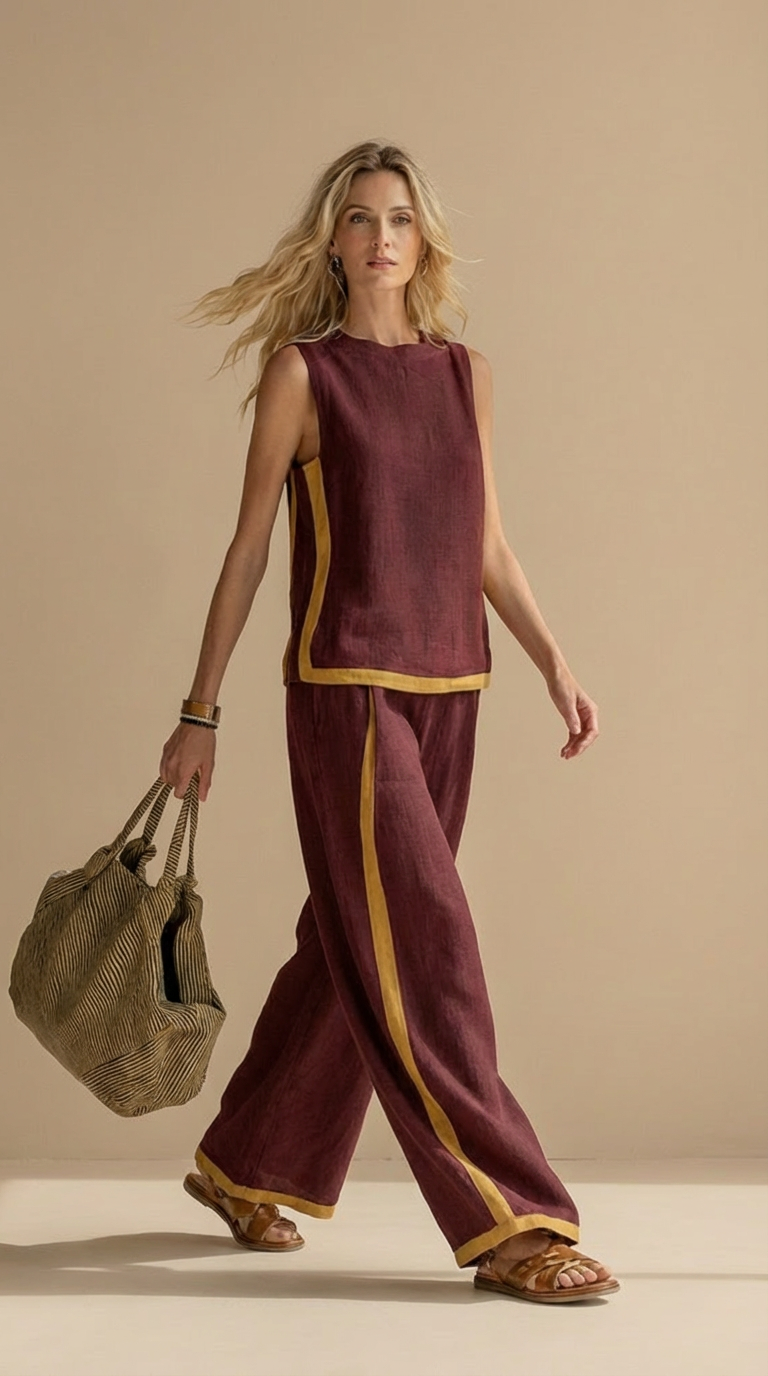 Paula | Set di Lino e Cotone da Donna
