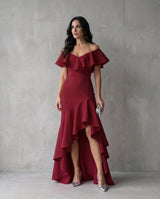 Isabel · Abito elegante da donna con volant e scollo a V