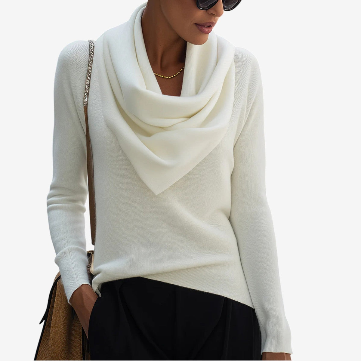 Patricia™ Pullover con Col Drapé