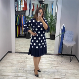 Paola | Abito plissettato a pois da donna