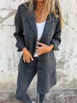 Baylea - Cappotto casual con revers e chiusura monopetto la bottoni