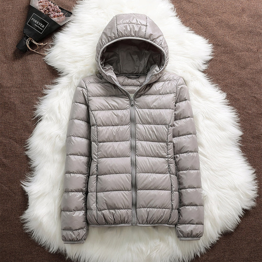 Nord™ | Nuova Giacca Impermeabile con Isolamento di Piume di Anatra Bianco da Donna