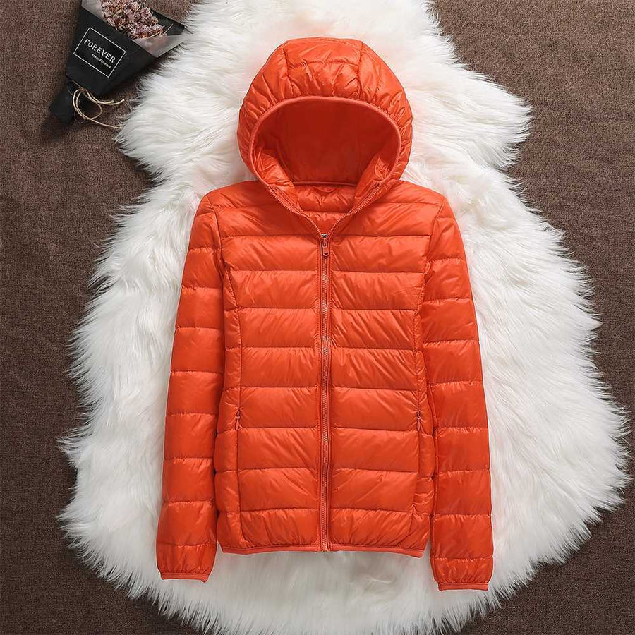Nord™ | Nuova Giacca Impermeabile con Isolamento di Piume di Anatra Bianco da Donna