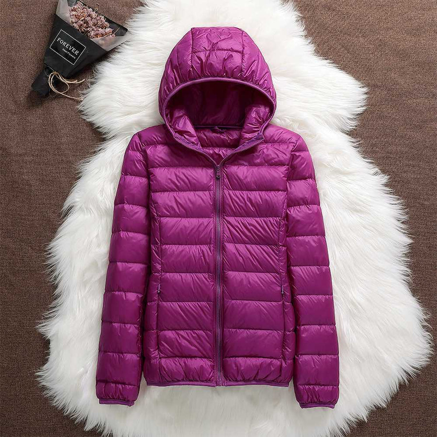 Nord™ | Nuova Giacca Impermeabile con Isolamento di Piume di Anatra Bianco da Donna