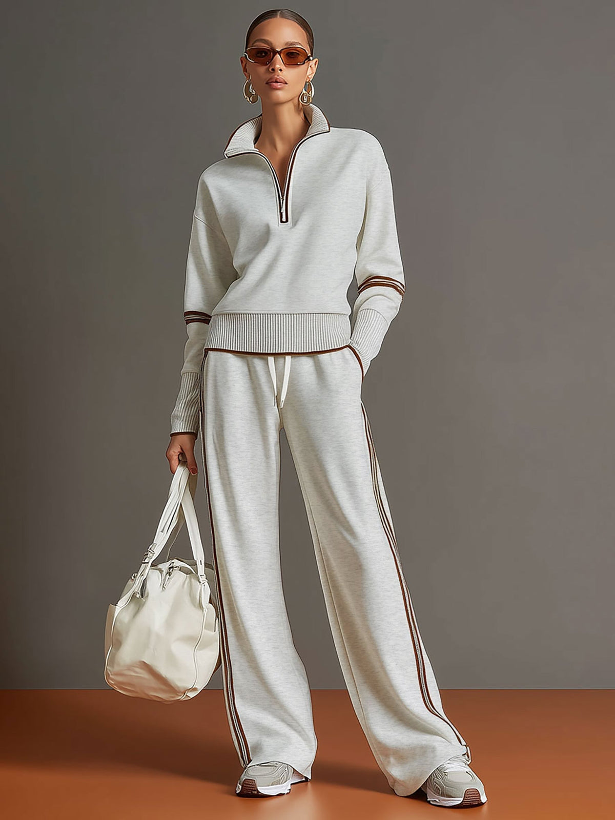 Marietta | Blusa e Pantaloni a Gamba Larga da Donna