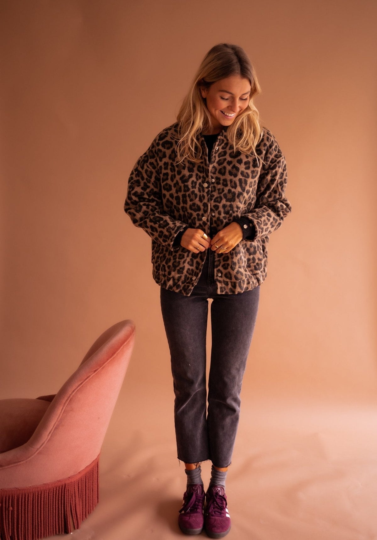 Luna | Giacca alla Moda con Stampa Leopardata da Donna