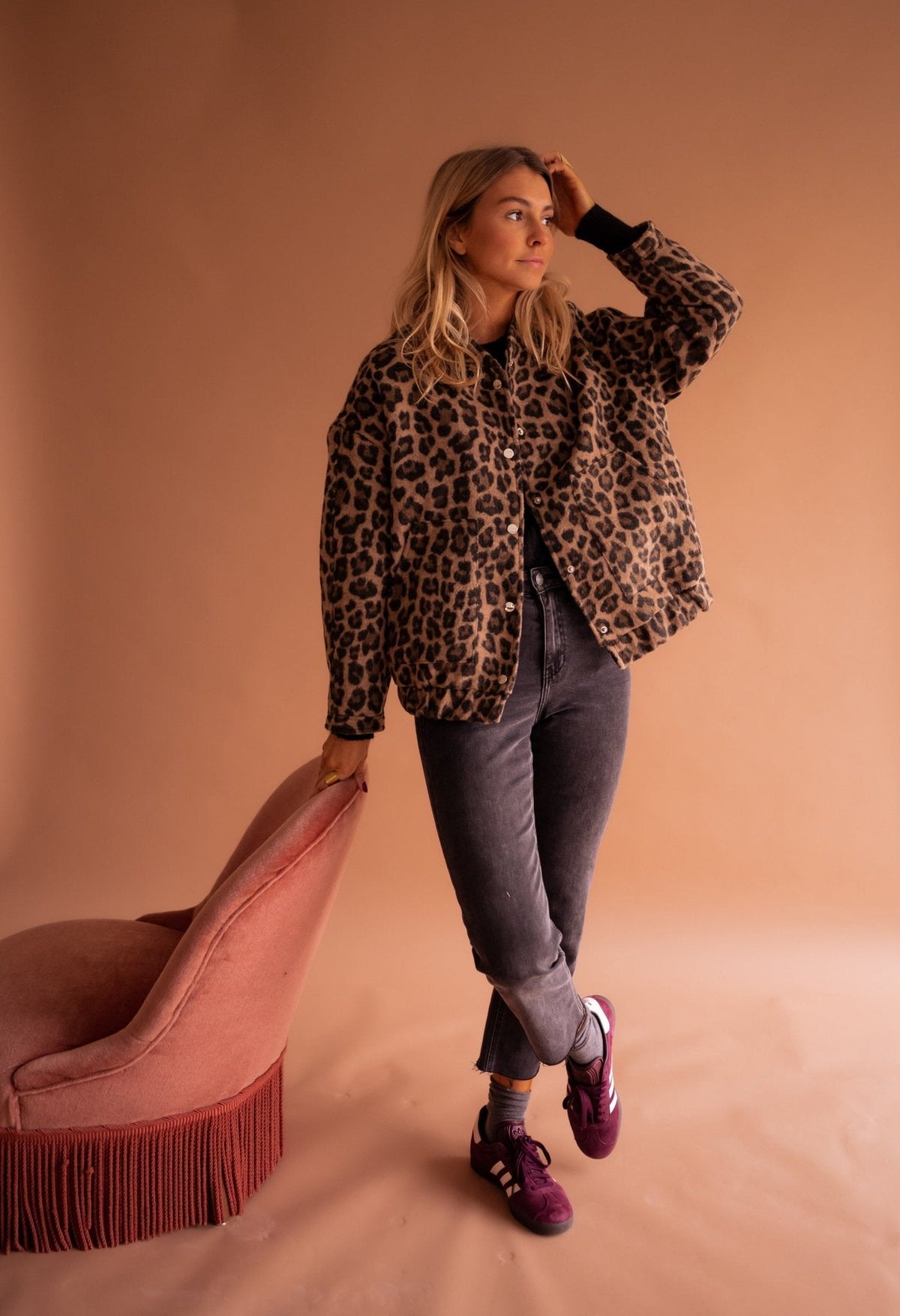 Luna | Giacca alla Moda con Stampa Leopardata da Donna