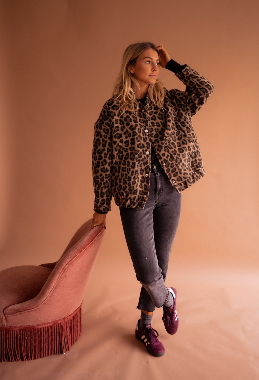 Luna | Giacca alla Moda con Stampa Leopardata da Donna
