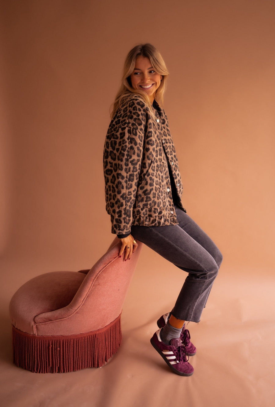Luna | Giacca alla Moda con Stampa Leopardata da Donna