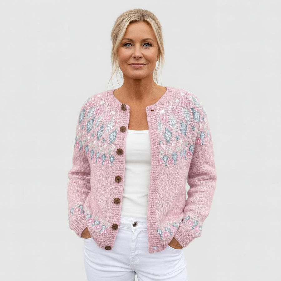 Elva™ | Cardigan di maglia solta con stampa