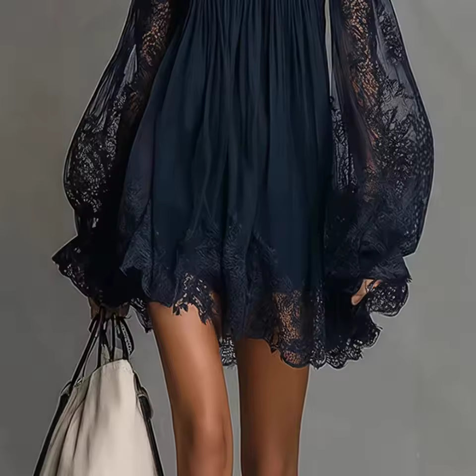 DINA – Abito Mini con Spalle Scoperte in Pizzo da donna
