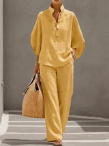 Mariel | Set con Maniche a Pipistrello e Pantaloni Larghi da Donna