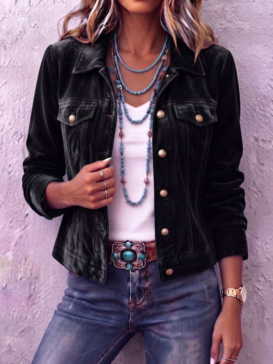 Raffaella | Giacca in Velluto Vintage Bohemien per Donna