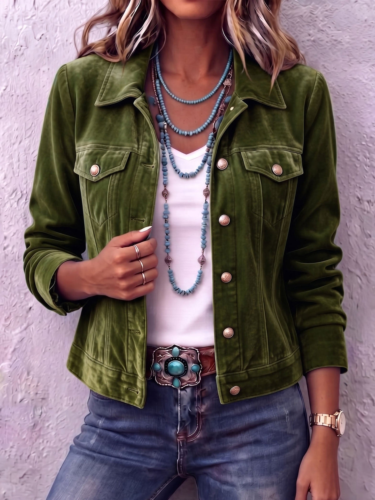 Raffaella | Giacca in Velluto Vintage Bohemien per Donna