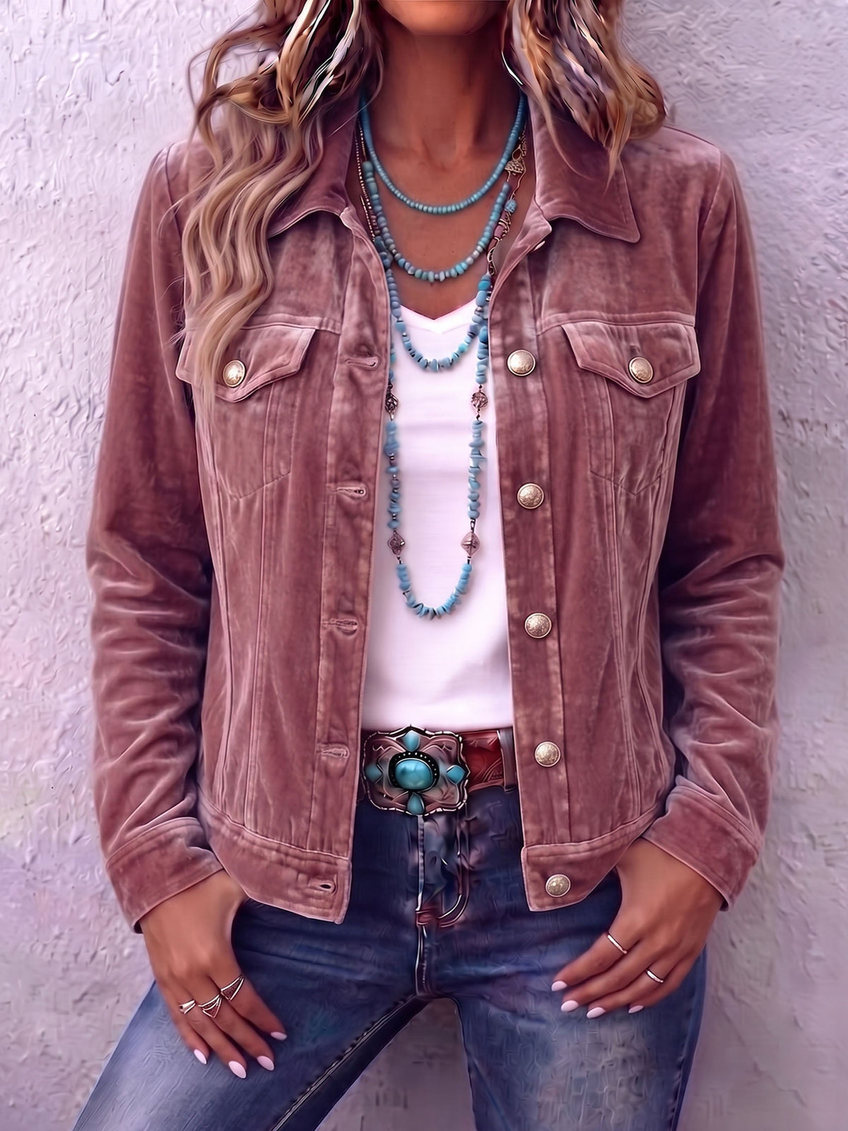 Raffaella | Giacca in Velluto Vintage Bohemien per Donna