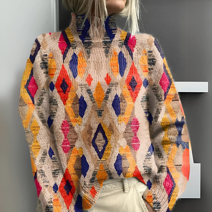 Ninthe | Maglione con stampa geométrica