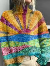 Noortje | Maglione con Collo Alto Allegro e Colorato da Donna