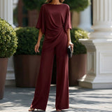 Gabriela | Set di Blusa Drappeggiata e Pantaloni Larghi per Donna