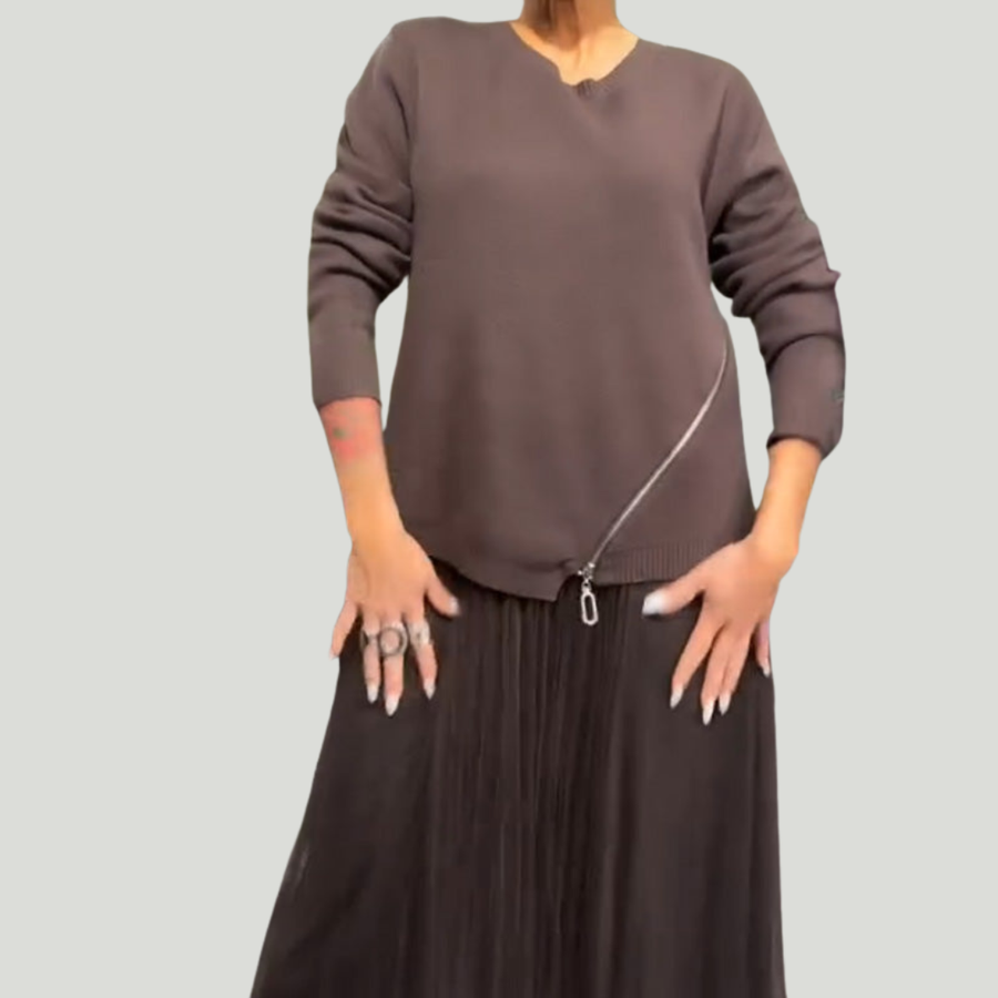 Ullé | Abito elegante di malha e tule da donna