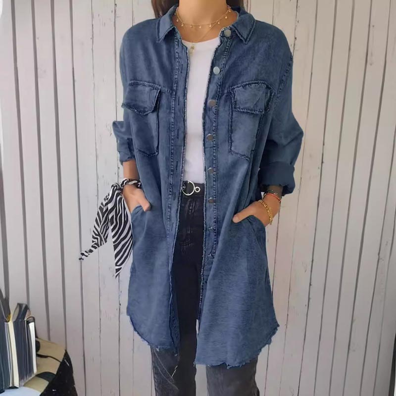 JansenStyle™ Oona | Blazer in Denim Oversize da Donna