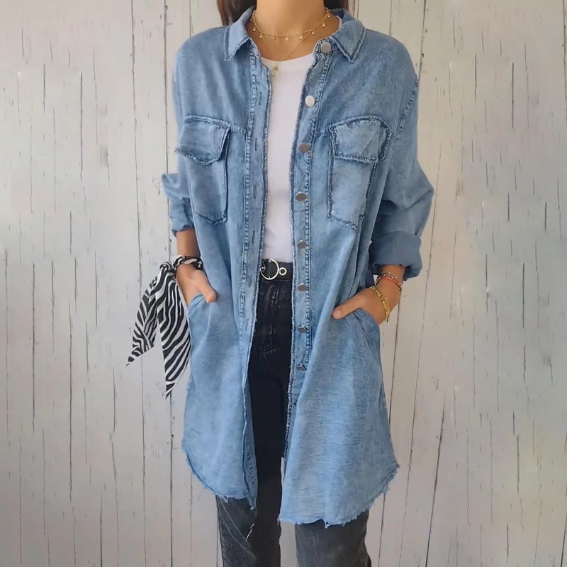 JansenStyle™ Oona | Blazer in Denim Oversize da Donna