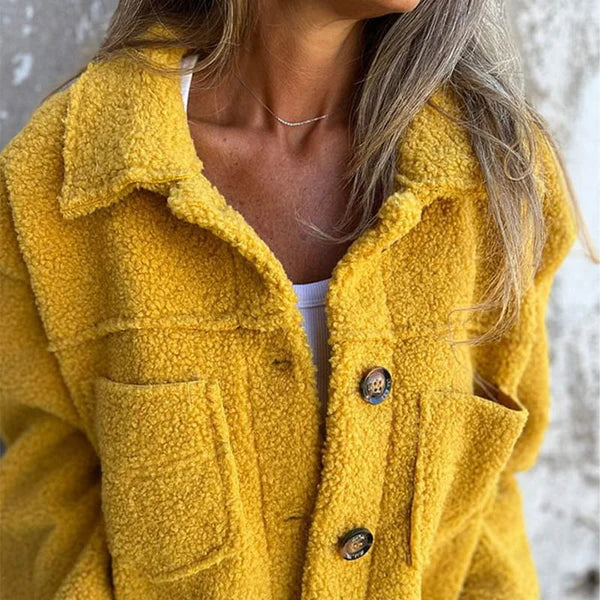Dion™ - Cappotto corto in maglia con revers