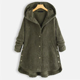 Dana™ | Cappotto a Coste con Cappuccio da Donna