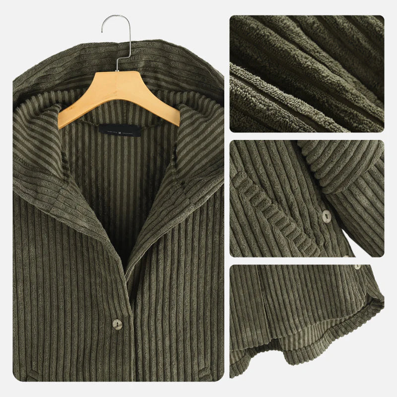 Dana™ | Cappotto a Coste con Cappuccio da Donna
