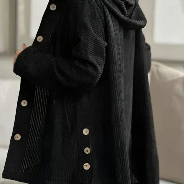 Dana™ | Cappotto a Coste con Cappuccio da Donna