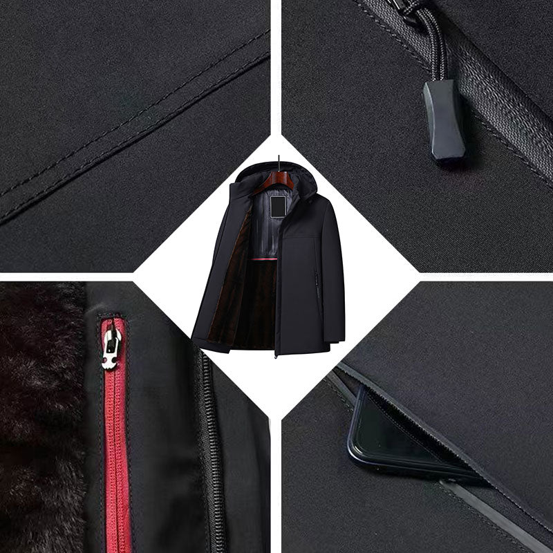 Limbert | Cappotto Comodo con Cappuccio da Uomo