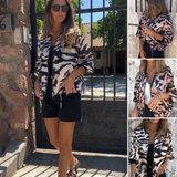 Zaira™ | Giacca Primaverile con Zip Zebra da Donna