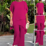 Herlene™ | Completo da Donna Chic Asimmetrico con Top e Pantaloni