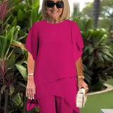 Herlene™ | Completo da Donna Chic Asimmetrico con Top e Pantaloni