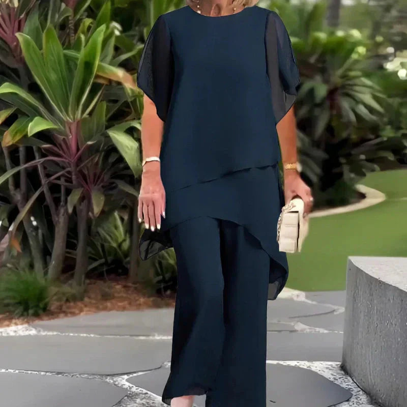 Herlene™ | Completo da Donna Chic Asimmetrico con Top e Pantaloni