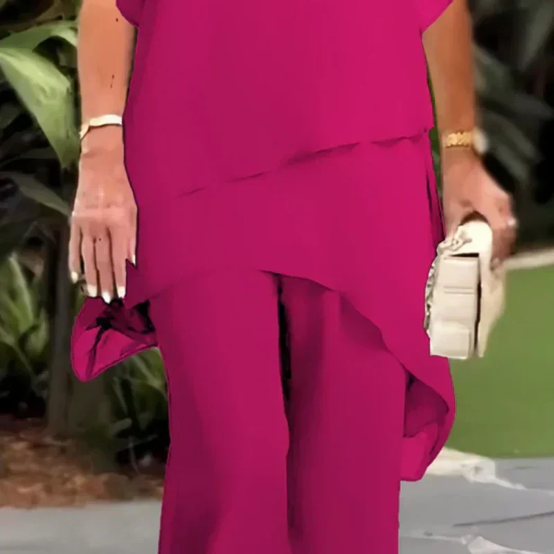 Herlene™ | Completo da Donna Chic Asimmetrico con Top e Pantaloni