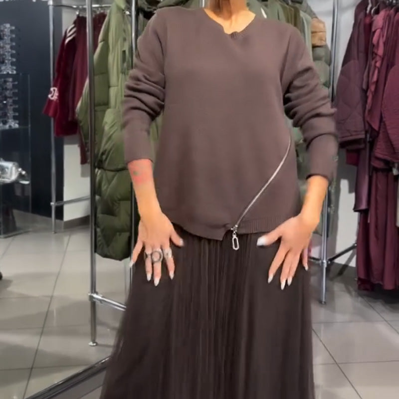 Ullé | Abito elegante di malha e tule da donna