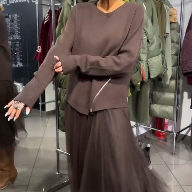 Ullé | Abito elegante di malha e tule da donna